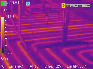 Thermografie voor lekdetectie in de vloerverwarming